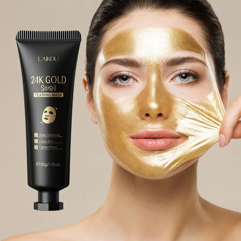Snail Cream Gel - LAIKOU 24K الذهب ساكورا تقشير قناع