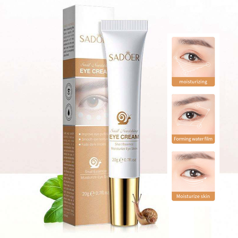 Snail Cream Gel - كريم إزالة حقيبة العين الفورية الحلزون