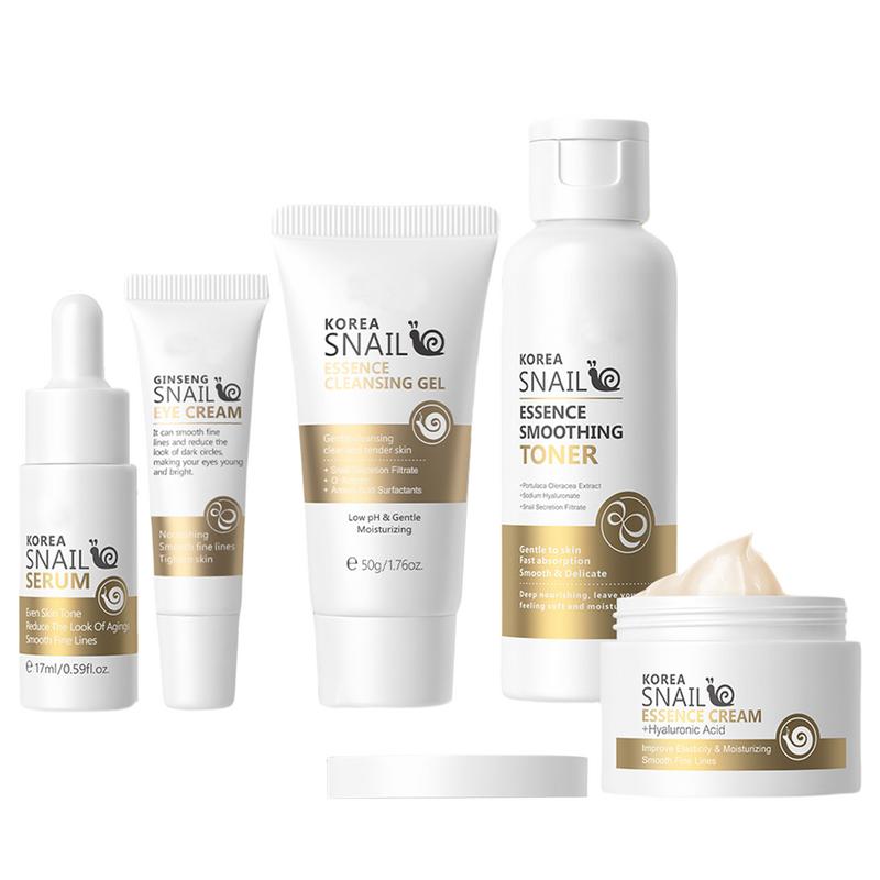 5 قطع من مجموعة العناية بالبشر - مراجعة Snail Cream Gel وسعره