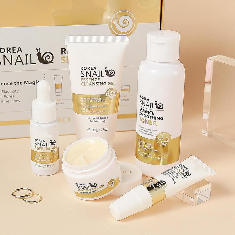 5 قطع من مجموعة العناية بالبشر - مراجعة Snail Cream Gel وسعره
