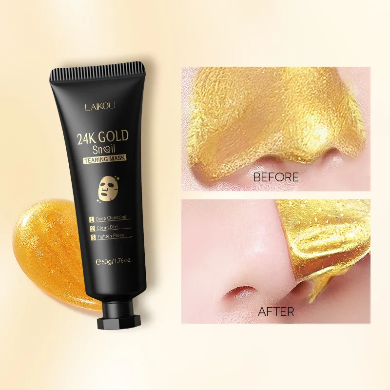 LAIKOU 24K الذهب ساكورا تقشير  - مراجعة Snail Cream Gel وسعره